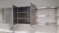 Stainless steel shelves and lockers